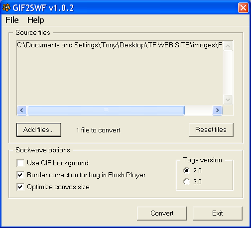 GIF2SWF 1.02