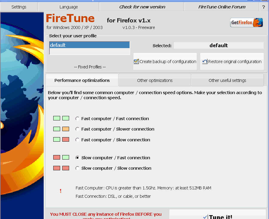 FIRETUNE