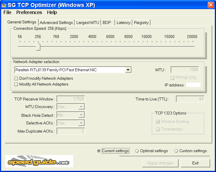 TCP/IP OPTIMIZER