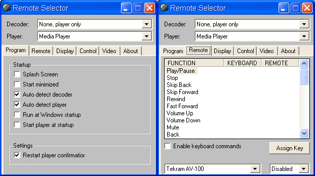 REMOTE SELECTOR