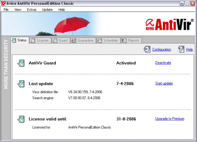 AVIRA ANTIVIR PERSONAL EDITION