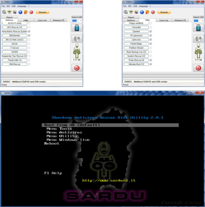 SARDU (SHARDANA ANTIVIRUS RESCUE DISK UTILITY)