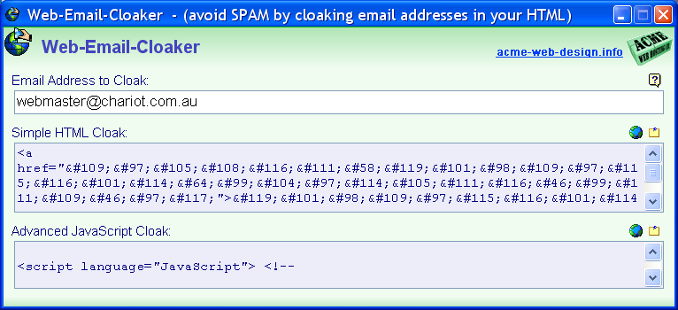 WEB EMAIL CLOAKER